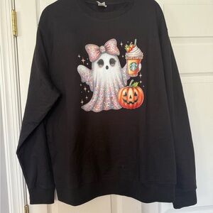 Black Halloween Ghost Sweatshirt